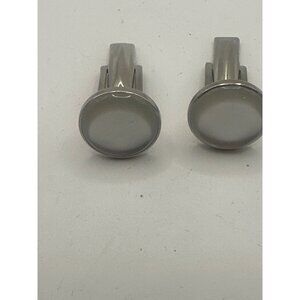 Silver-Tone Round Cufflinks With Polished Finish